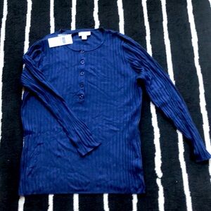Coldwater Creek NWT Navy XL long sleeve Top